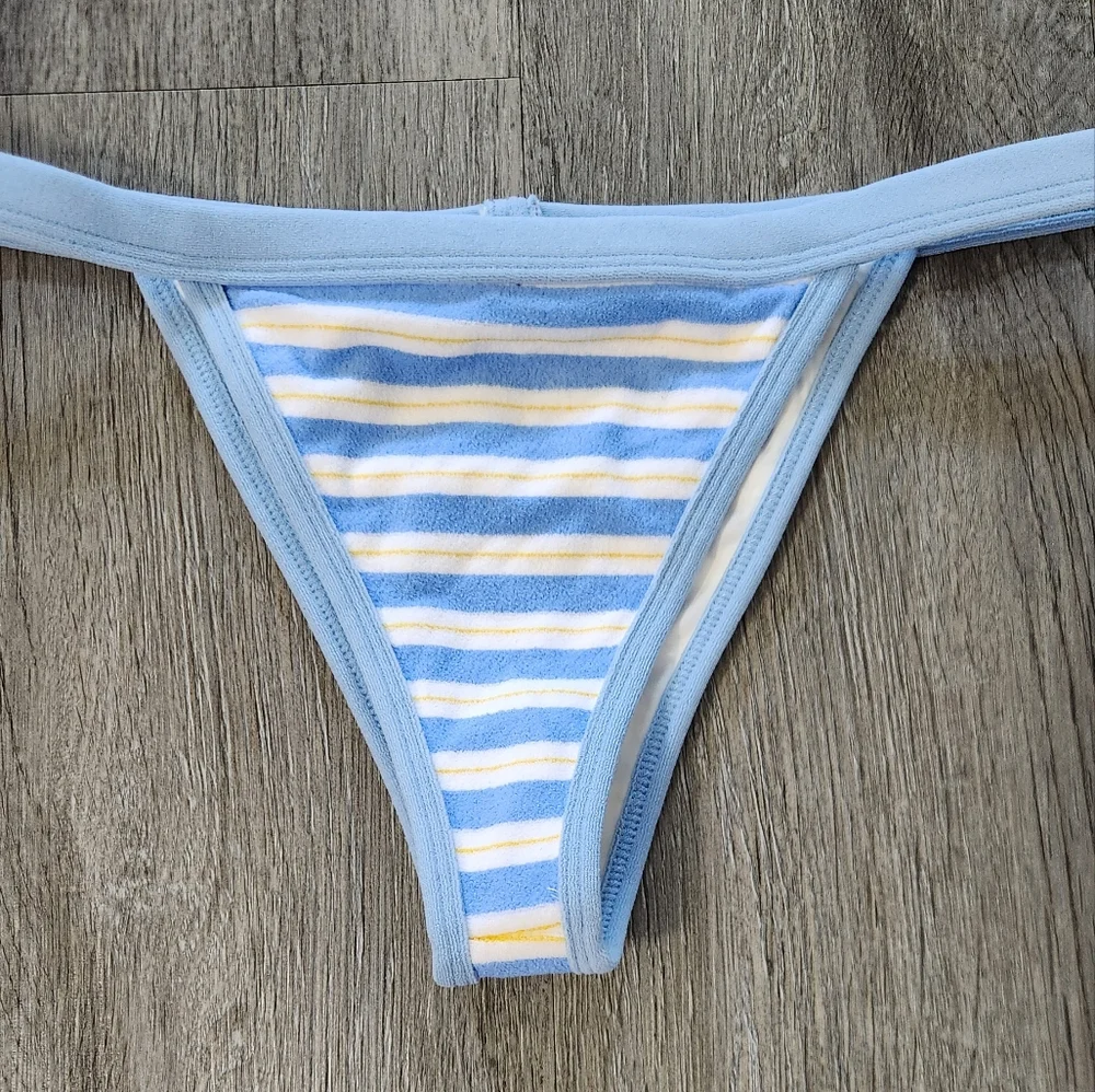 New!Frankie's Bikinis Coke Striped‎ Bikini Bottom